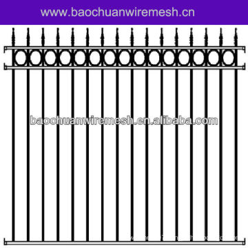 8' x 5' 3-rail wrought iron fence